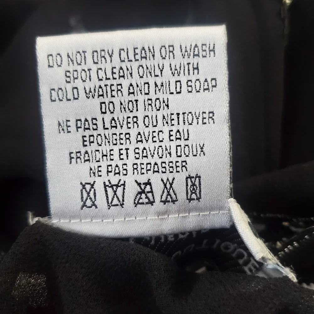 Papell Boutique Vintage Flapper Evening Blouse Silk Black Sequin Embellished  S - Picture 13 of 14